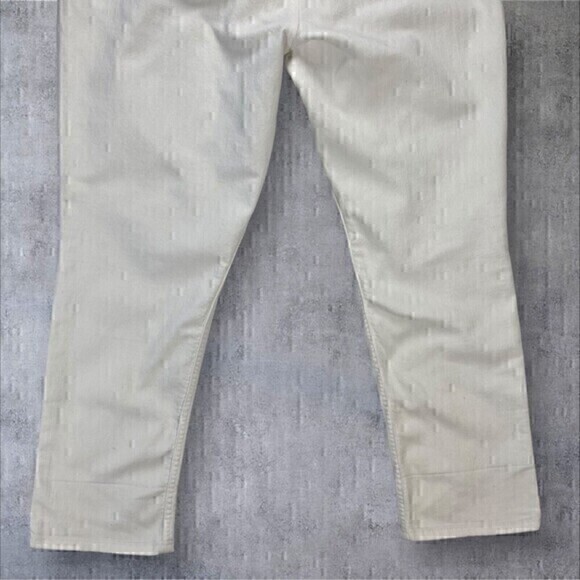 Indigo Blue Jeans Women XL Cream Stretchy Maternity Crossover Panel Skinny Pants - Picture 7 of 12